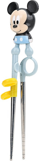릴팡 더스틱 디즈니 네오모션 스텐젓가락 미키마우스 1단계 오른손용, 하늘색, 1개