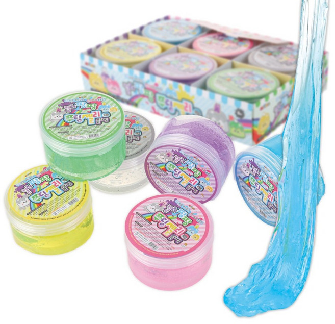 마이토이즈 컬러팡팡 2탄 푸딩슬라임 6종 세트, 1세트, 190g, 혼합색상