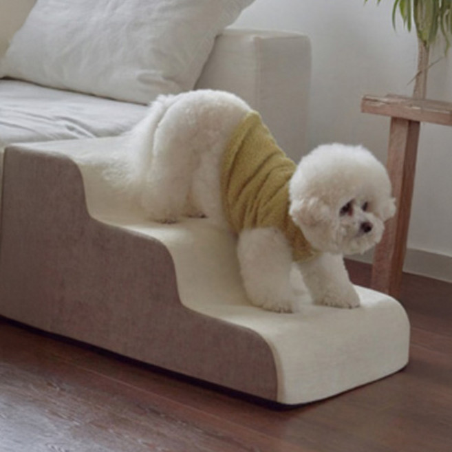 레드퍼피 반려동물 원마일 펫스텝 3단, 소프트그레이, 1개