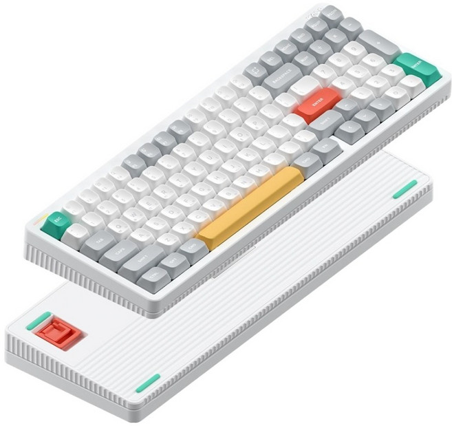 누피 한영 각인 유무선 기계식 키보드, 저소음맥스블러시축, Halo96 V2 IO, 아이오닉 화이트