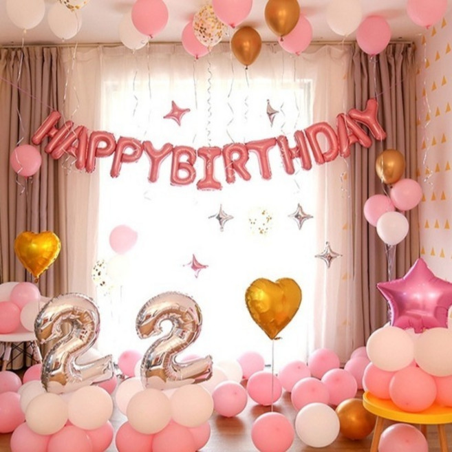 아느로 파티 생일 장식 풍선 세트 6010, 혼합색상, 1세트