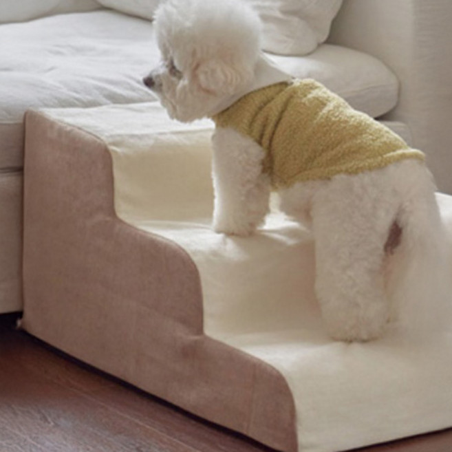 레드퍼피 반려동물 원마일 펫스텝 3단, 카멜베이지, 1개