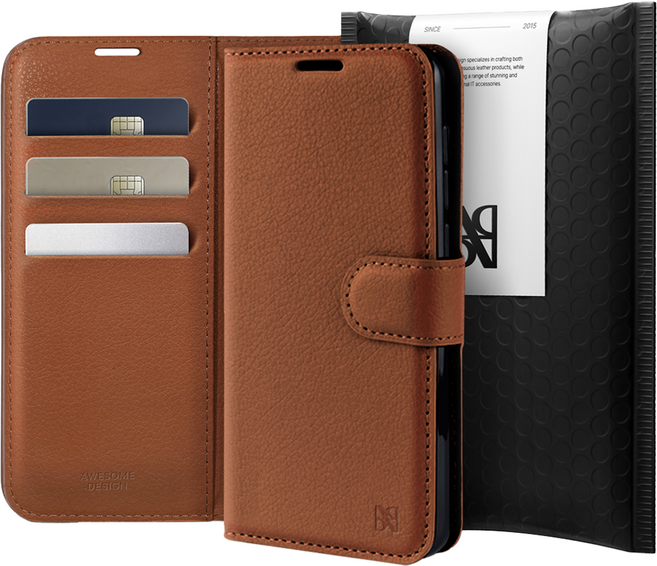 어썸디자인 스테이블 수제 가죽 지갑 휴대폰 케이스