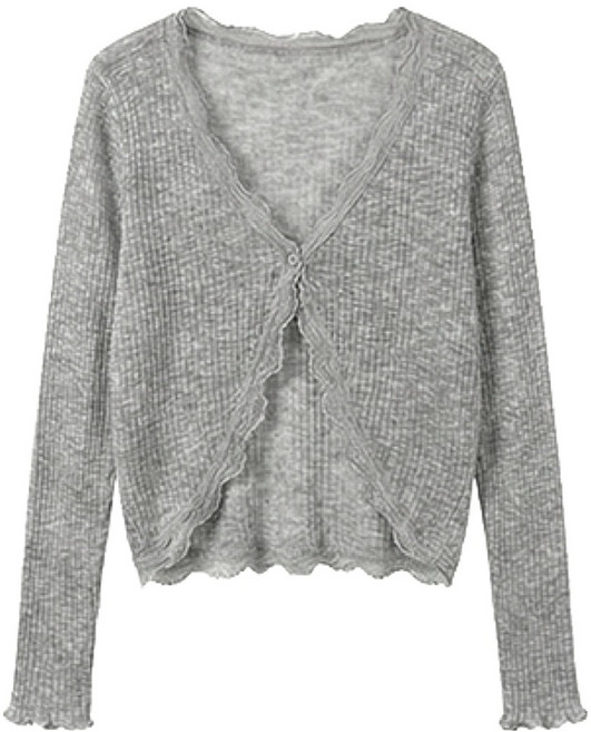 Sonio 女款線條蕾絲長袖開襟衫