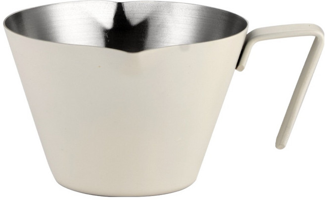 발룬피니 스텐 304 더블 스파웃 에스프레소 샷잔 110ml, 아이보리, 1개