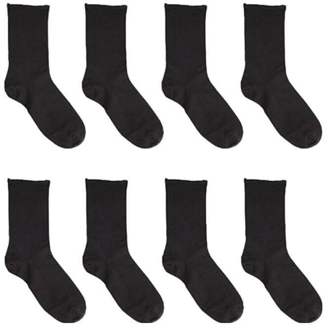 High Socks Club 舒適無壓迫孕婦襪 8件組 I黑色, 1套