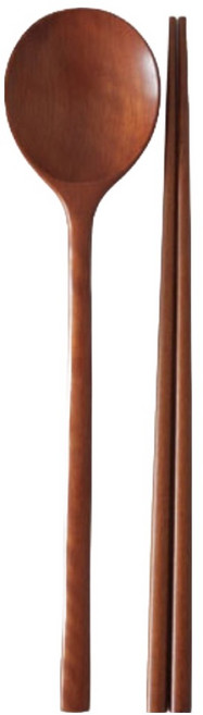 니코트 우드 슈퍼문 먹방 수저세트, 1세트, 숟가락 + 젓가락