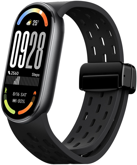 스페이스쉴드 디버클 마그네틱 메쉬홀 실리콘 스트랩, 블랙, 1개