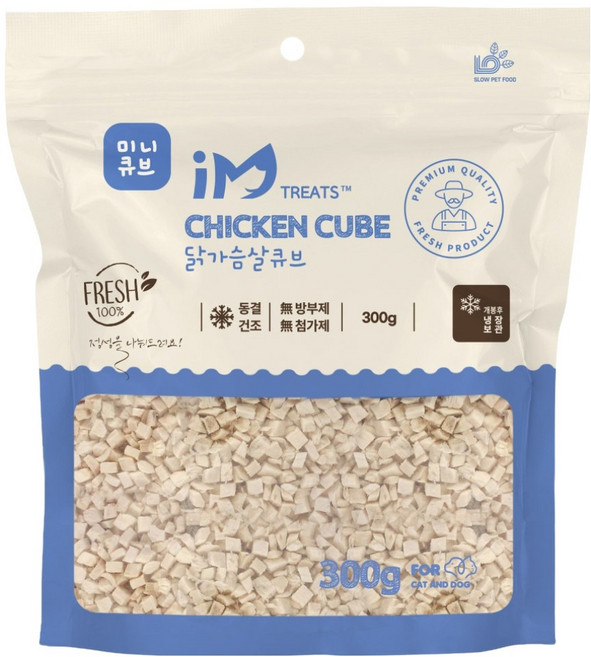 네이처펫 전연령 고양이 아임트릿 동결건조 큐브 사료, 닭, 300g, 1개