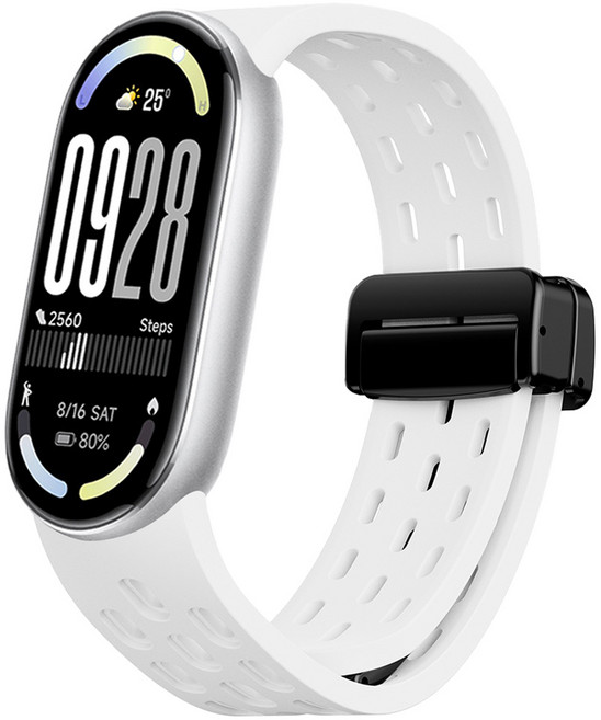 스페이스쉴드 디버클 마그네틱 메쉬홀 실리콘 스트랩, 화이트, 1개