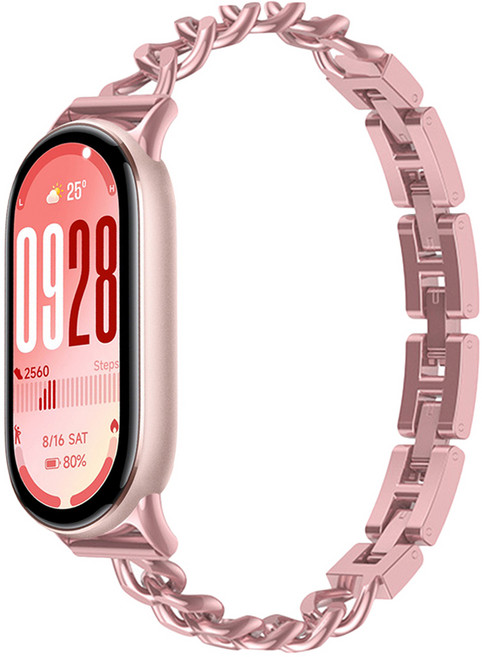 스페이스쉴드 체인 브레이슬릿 메탈 스트랩, 로즈핑크, 1개