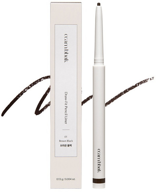 깜빡 드로우 핏 펜슬 라이너 0.13g, 01 브라운 블랙, 1개