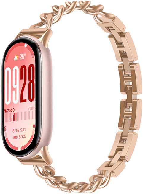 스페이스쉴드 체인 브레이슬릿 메탈 스트랩, 로즈골드, 1개