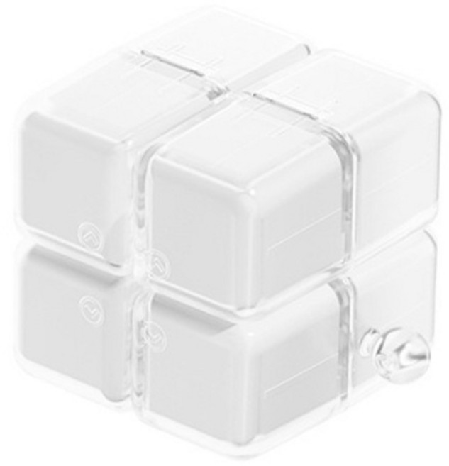 조인메이드 큐브형 자석 블럭 수납함 모듈형 정리함, 화이트, 1개