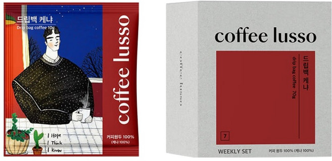 커피루소 케냐 드립백 커피, 10g, 1개, 7개입