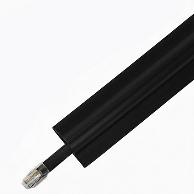 Rano Home 免鑽孔膠帶式 PVC 電線整理槽, 1個, 黑色