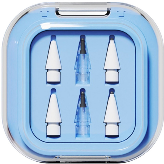 일리온 애플펜슬 호환 교체용 펜촉 6종 세트, 블루(저소음팩), 1세트