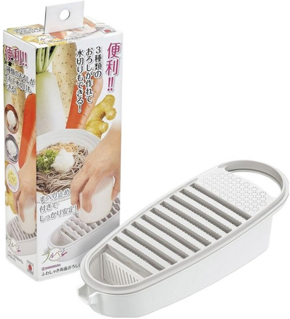 후르베지 시모무라 편리한 양면 물빠짐 칸막이 미니 강판, 화이트, 1개