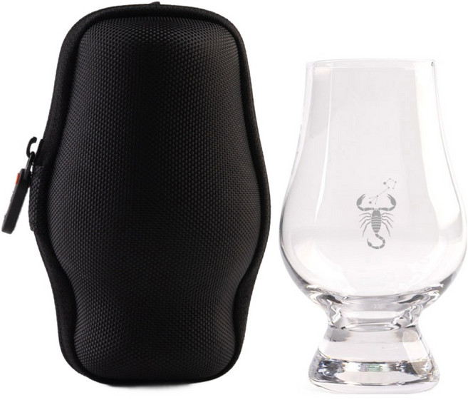 글렌캐런 별자리 컬렉션 글래스 8 전갈자리 + 더쉘 하드케이스 글래스백 세트, 1세트