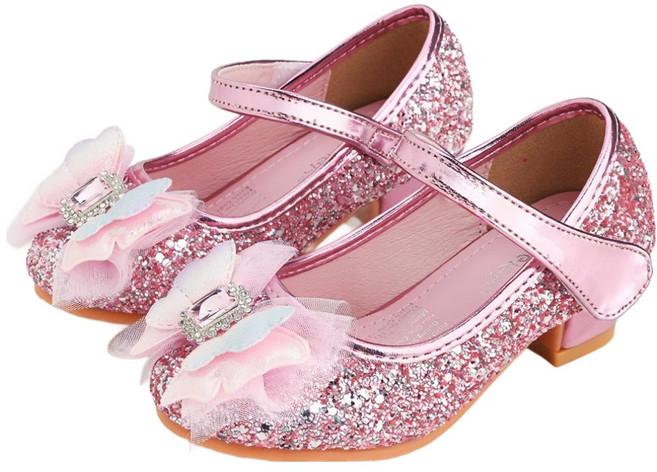 타오웨이어 천사 3겹 리본 공주 굽 구두