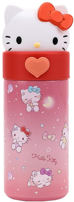 릴팡 페이스팝 이중스텐 입체 텀블러 헬로키티, 혼합색상, 1개, 350ml