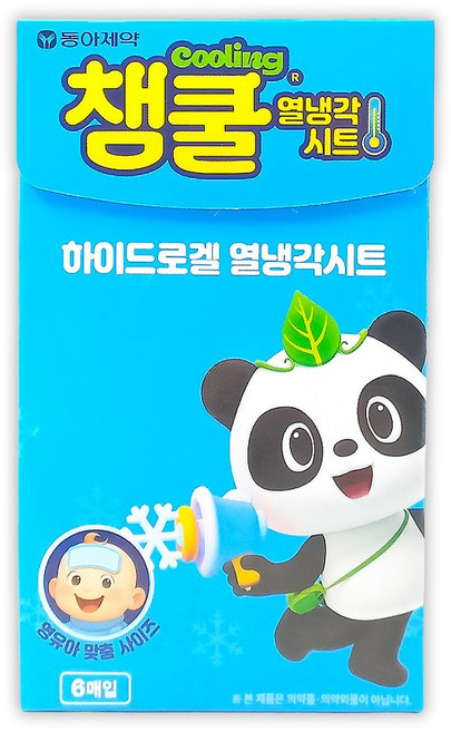 동아제약 챔쿨 열냉각시트 쿨링 하이드로겔 40 x 90 mm, 1개, 6개입
