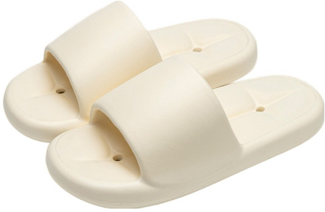 더자카 물빠짐 배수 블럭 욕실화, 아이보리, 1개