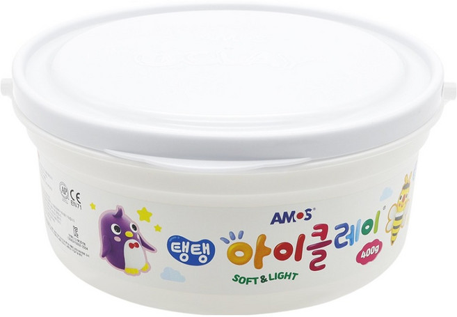 아모스 탱탱 아이클레이, 흰색, 400g, 1개