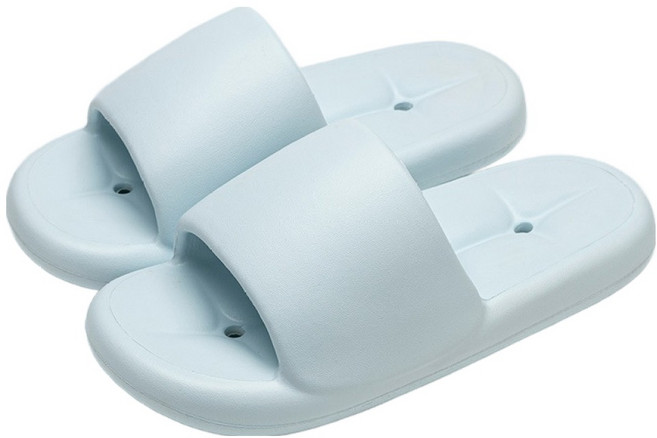 더자카 물빠짐 배수 블럭 욕실화, 블루, 1개