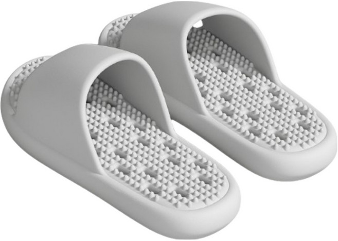 온트리 여성용 EVA 도트핏 경량 욕실화, 그레이, 1개