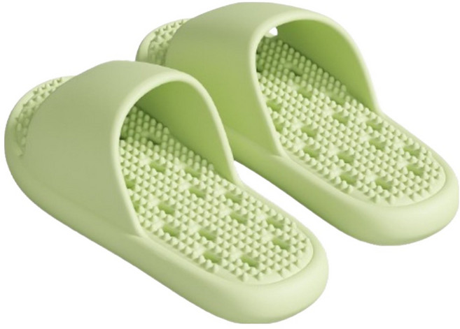 온트리 여성용 EVA 도트핏 경량 욕실화, 그린, 1개