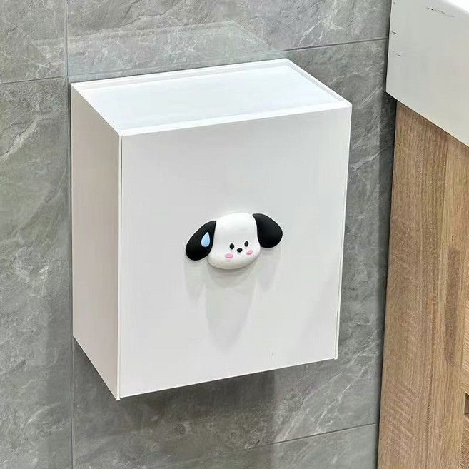 봄담다 벽걸이 수납 보관함, 강아지 스티커, 1개