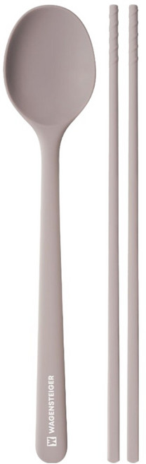 바겐슈타이거 엘로아 플래티넘 실리콘 1인 수저세트, 크림미스트, 숟가락 + 젓가락, 1개