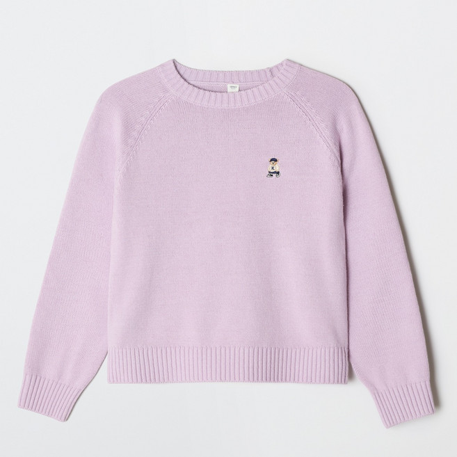 스파오키즈 아동용 코튼블렌드 쿠디 라운드넥 스웨터