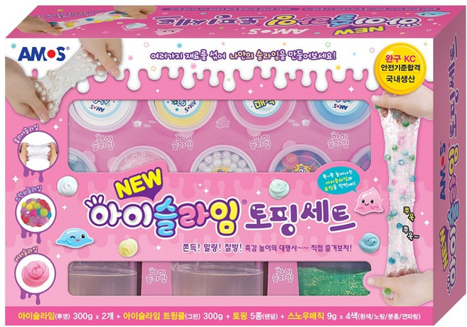 아모스 아이슬라임 BIG 세트, 혼합색상, 1세트