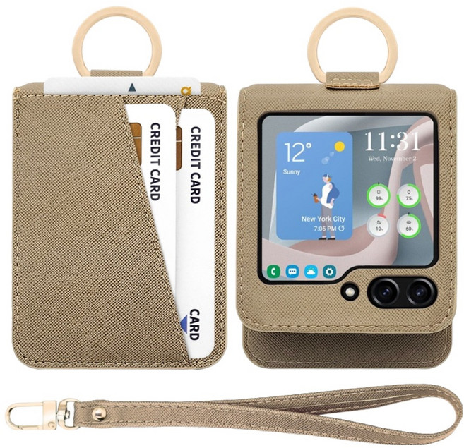 모나프리 올데이 Z플립 포켓 스트랩 휴대폰 케이스