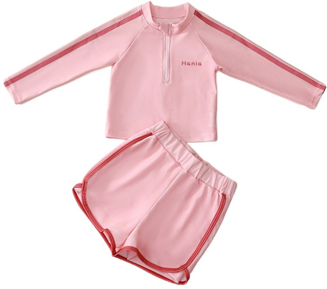 유블리 아동용 미올 집업 래쉬가드 상하의 세트