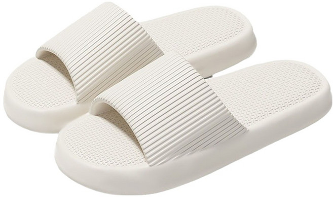 하이어데코 실내 층간소음 거실 슬리퍼, 화이트, 1개