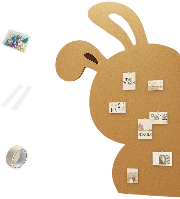 Bom Mir 兔子免打孔室內裝飾牆面裝飾照片牆 米棕色, 毛氈