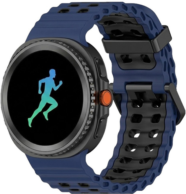 라이톰 갤럭시 워치 클래식 스포츠 투톤 스트랩 22mm, 블루블랙, 1개