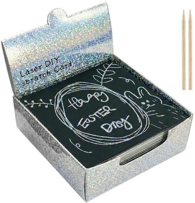 모던앳 스크래치 페이퍼 떡메모지, 홀로그램, 1개, 100매