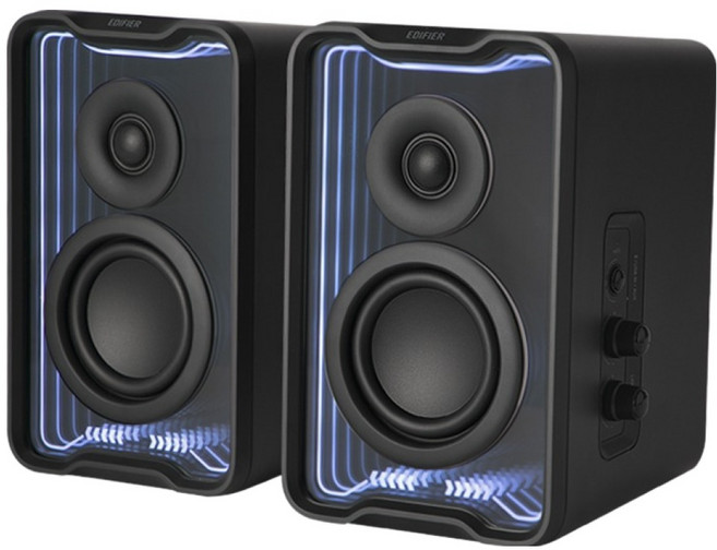 에디파이어 데스크탑 액티브 멀티 미디어 블루투스 스피커, QR30, 블랙