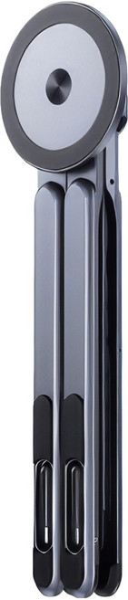 케이맥스 자력 접이식 올인원 맥세이프 휴대폰 테블릿 탭 패드 거치대, 그레이, 1개