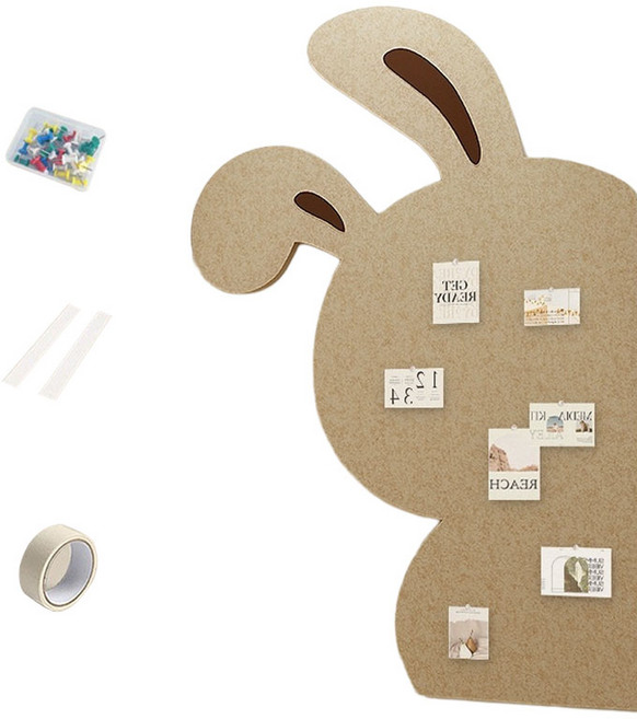 Bom Mir 兔子免打孔室內裝飾牆面裝飾照片牆 米色, 毛氈