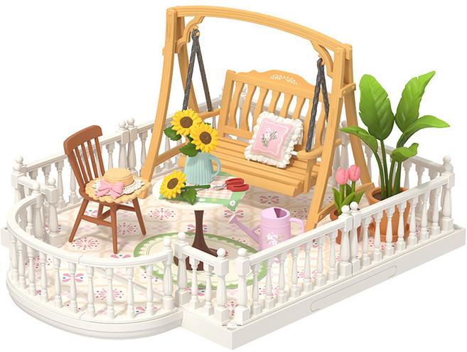 로라이프 입체퍼즐 DIY 미니어처 써니 테라스 DWP08, 혼합색상, 1개, 68피스
