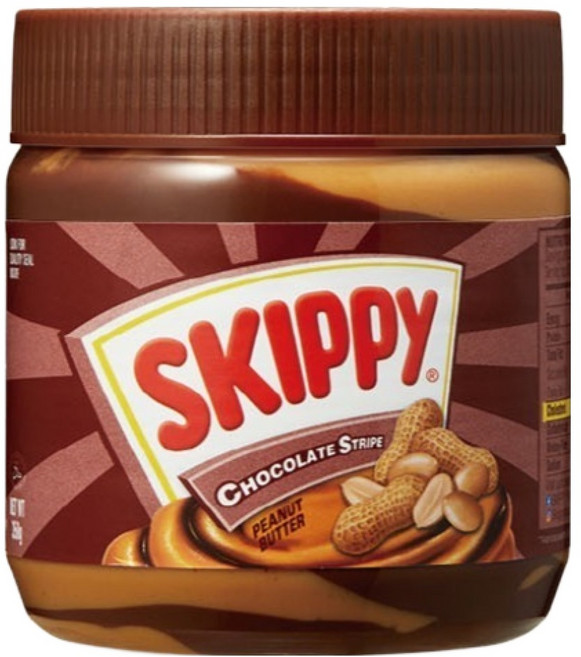 SKIPPY 吉比 巧克力條紋花生醬, 1個, 350g