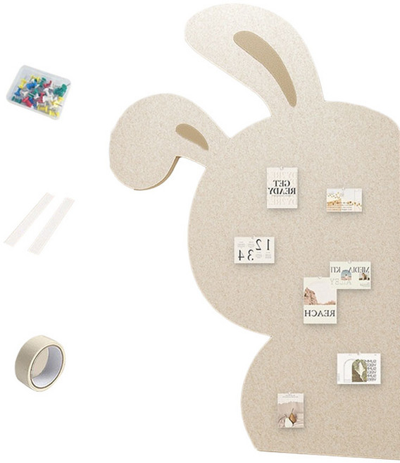 Bommir 兔子免打孔室內裝飾牆面裝飾照片牆 淺米色, 毛氈