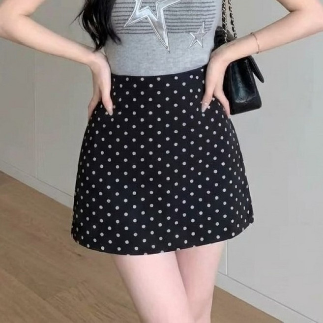 언헤브 여성용 러블리 도트 미니스커트