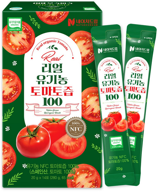 네이처드림 리얼 유기농 토마토즙 100, 1개, 280g