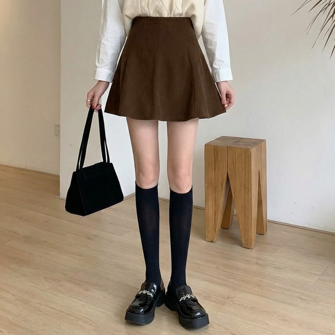 언헤브 여성용 플레어 A라인 미니스커트